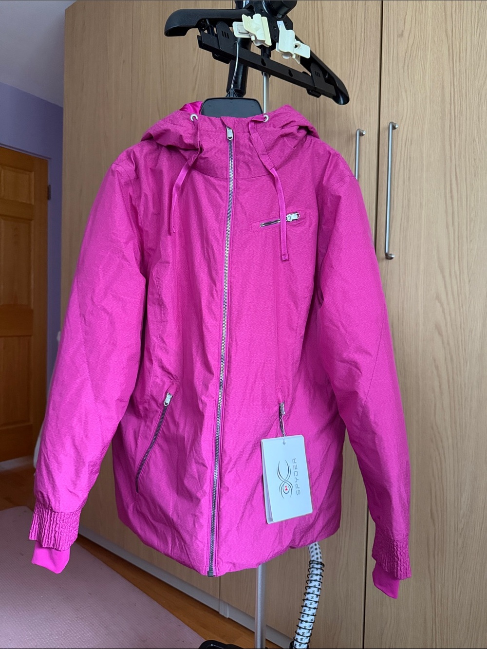 Spyder Magenta Hooded Jacket Ultra-Thin Membrane  Waterproof and Breathability